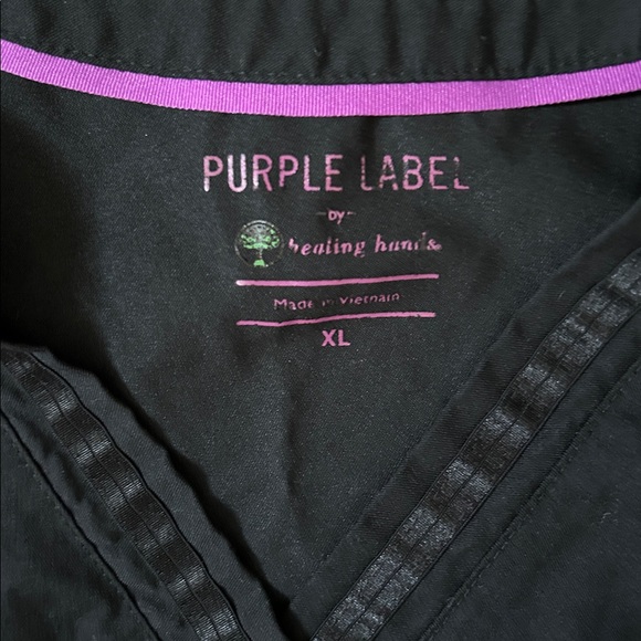 Healing Hands Black Scrub Top - Picture 2 of 4